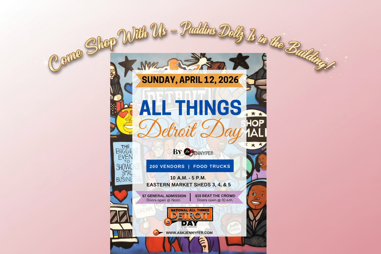 All Things Detroit Day Banner - Puddins Dollz
